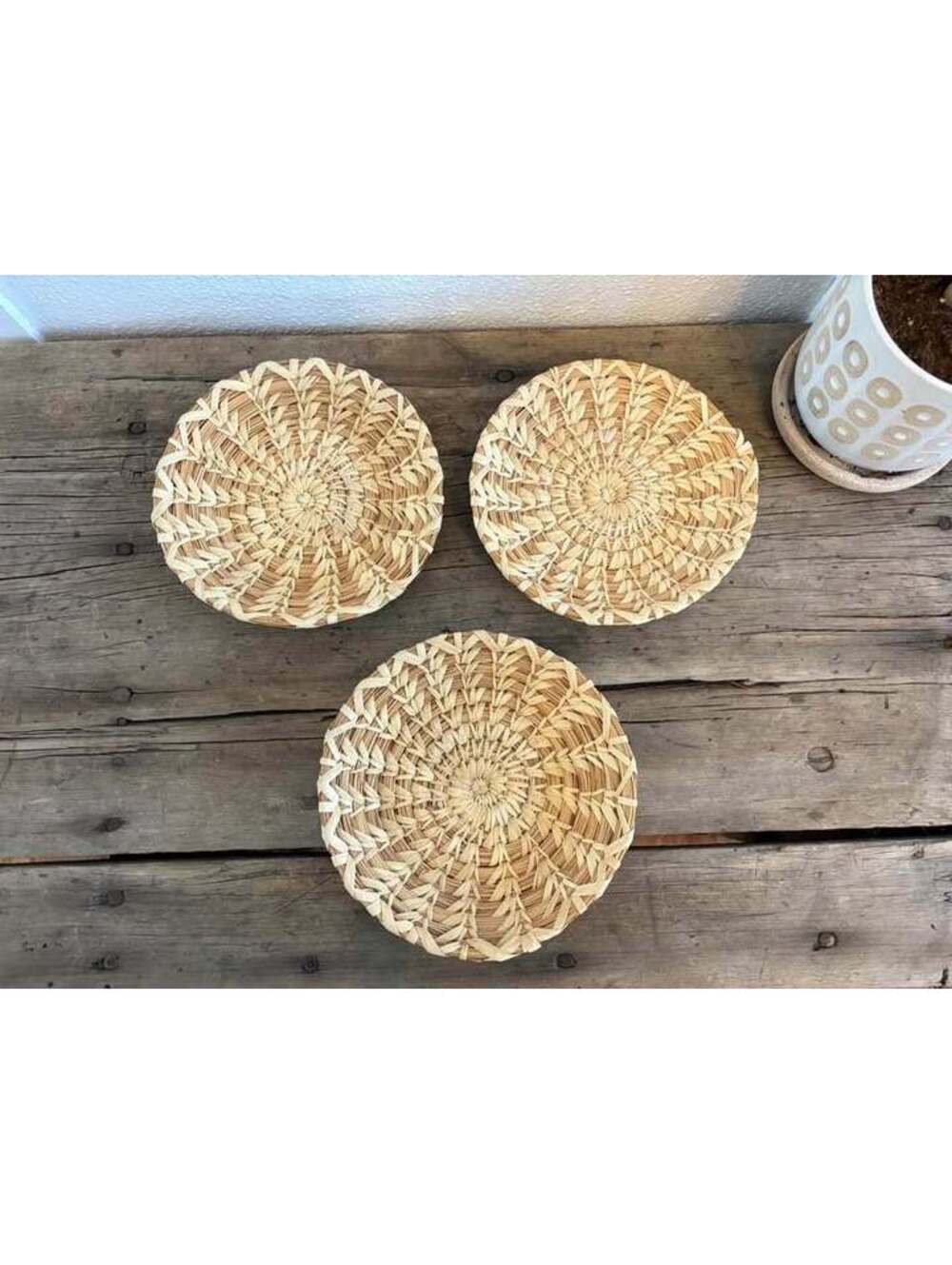 Beautiful Indian Papago Baskets set of 3
